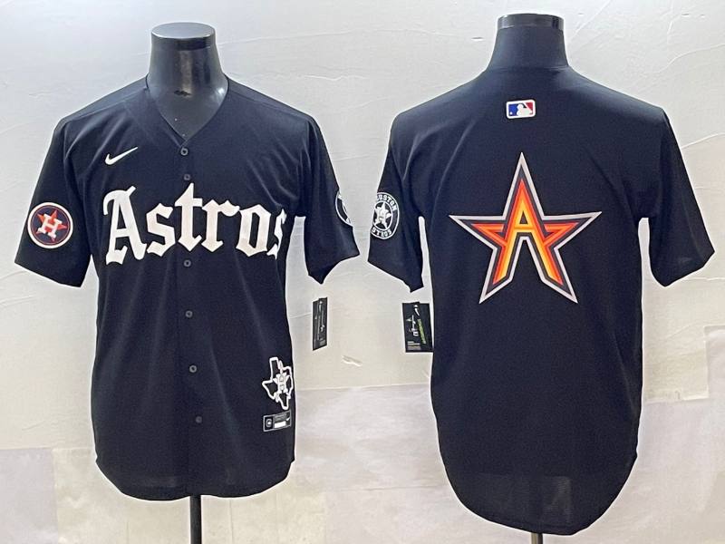 Men Houston Astros blank black MLB Nike 2025 jersey style  20->houston astros->MLB Jersey